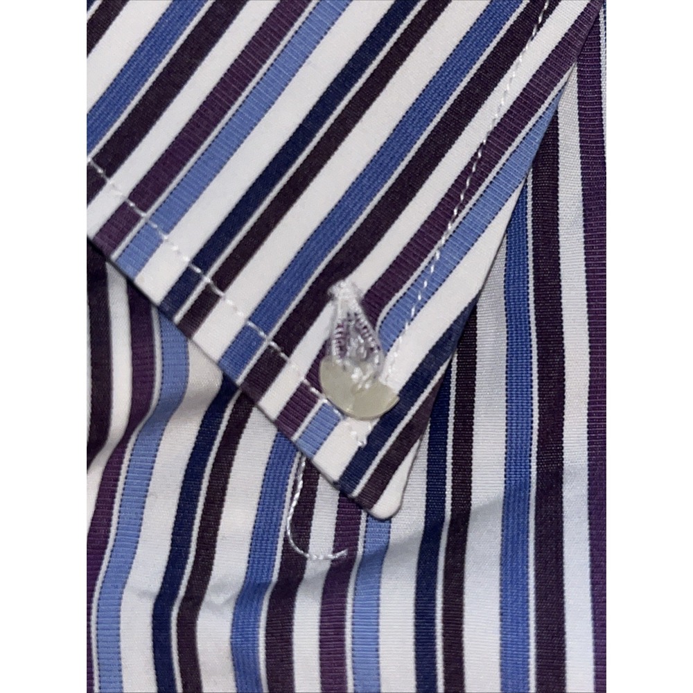 Paul & Shark Yachting Multi Striped Long Sleeve Button-Up Shirt Size 44 Xl - Picture 6 of 7